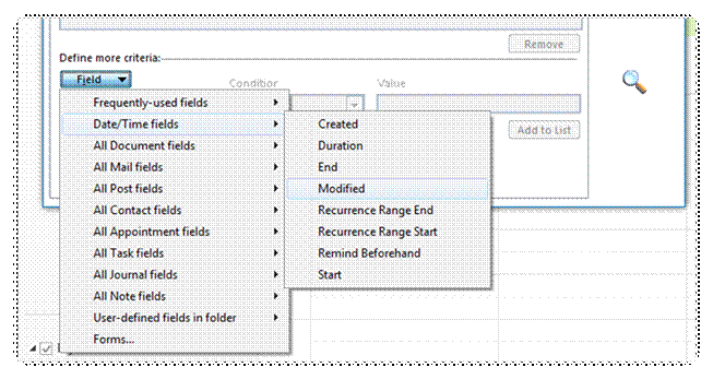 Slect Date/Time Fields