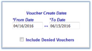 Voucher Create Dates